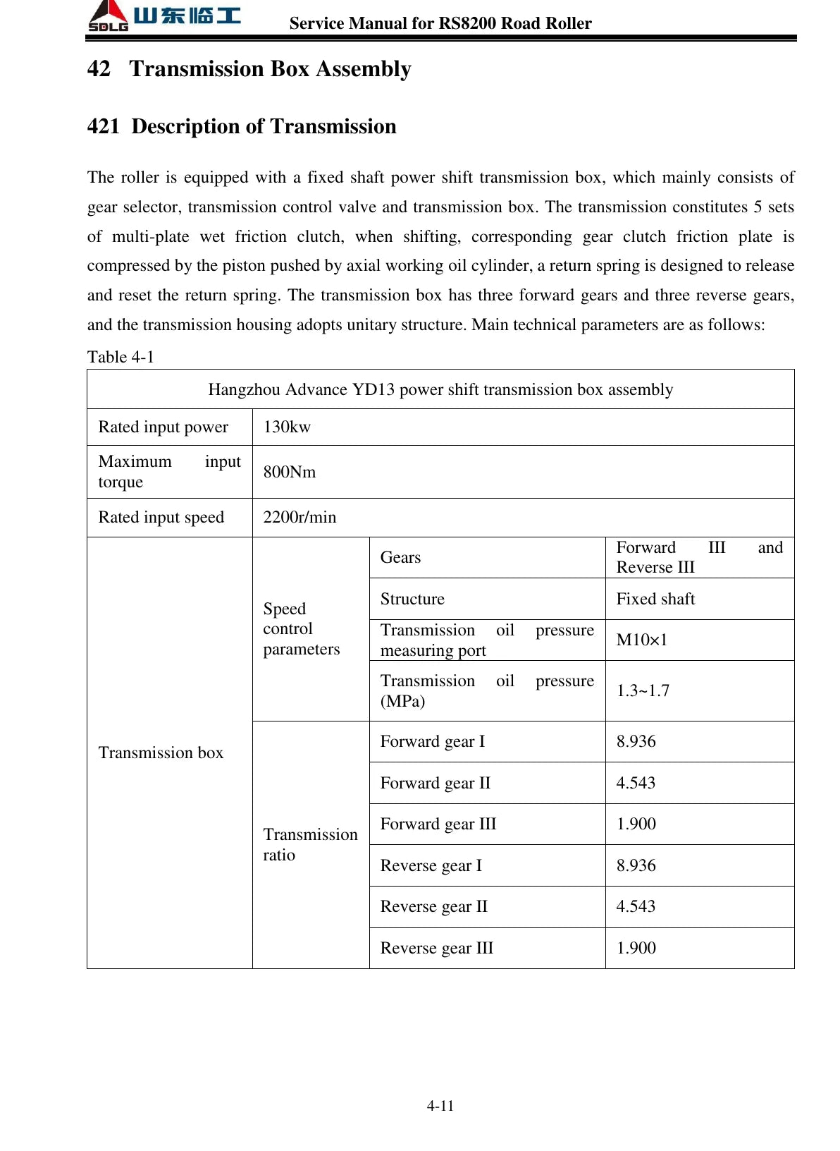 RS8200 · 4 Sistema DE Transmissão — transmissão, figura técnica 2
