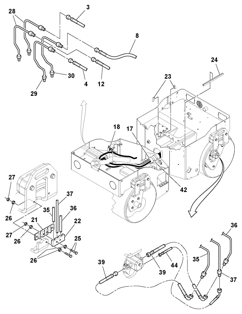Catálogo de Peças Volvo DD14S / DD16 — diagrama de componentes (página interna do PDF)