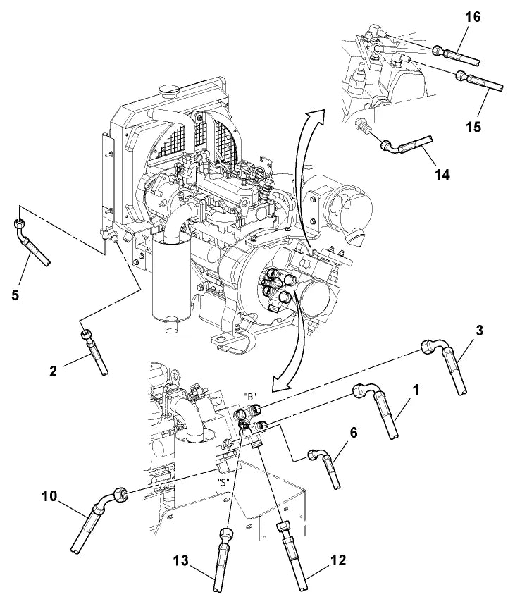 Catálogo de Peças Volvo DD14S / DD16 — ilustração de peças originais (página interna do PDF)