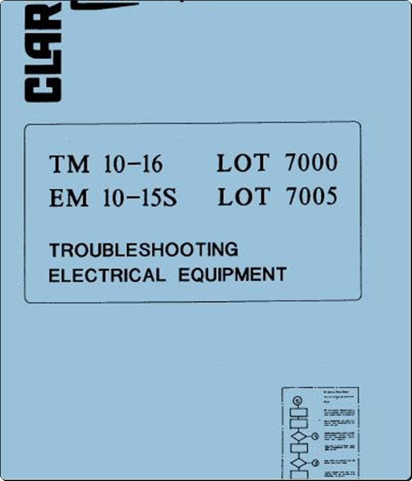 Manuais De Servico CLARK TM 10-16- LOT 7000- EM 10-15S -LOT 7005