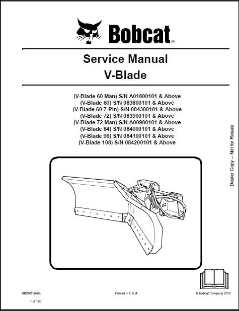 Manual De Serviço BOBCAT - V-Blade 60 Man