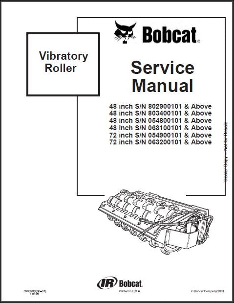 Manual De Serviço BOBCAT - Vibratory Roller 48 inch