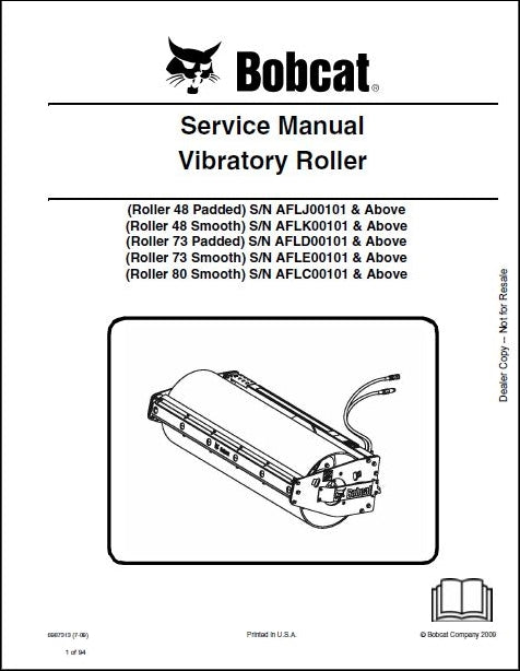 Manual De Serviço BOBCAT - Vibratory Roller 48 Padded