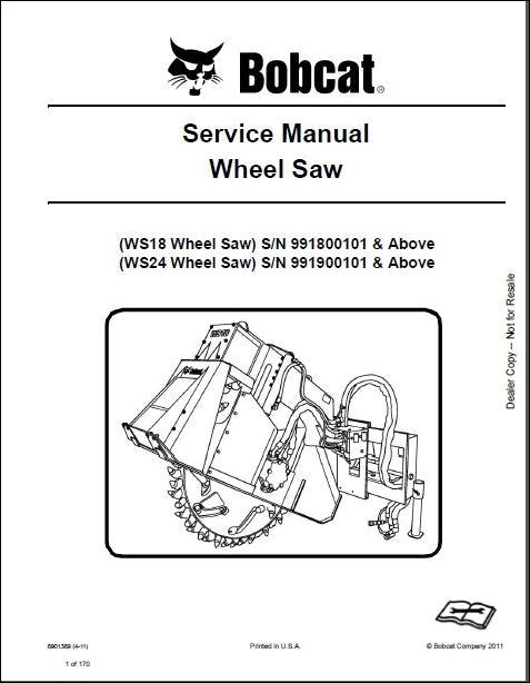Manual De Serviço BOBCAT - Wheel Saw - WS 18\WS 24