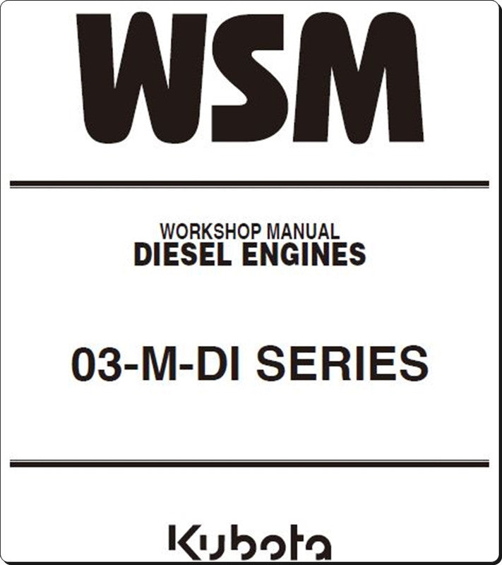 Manual De Serviço KUBOTA - 03-M-DI SERIES - Motor Diesel