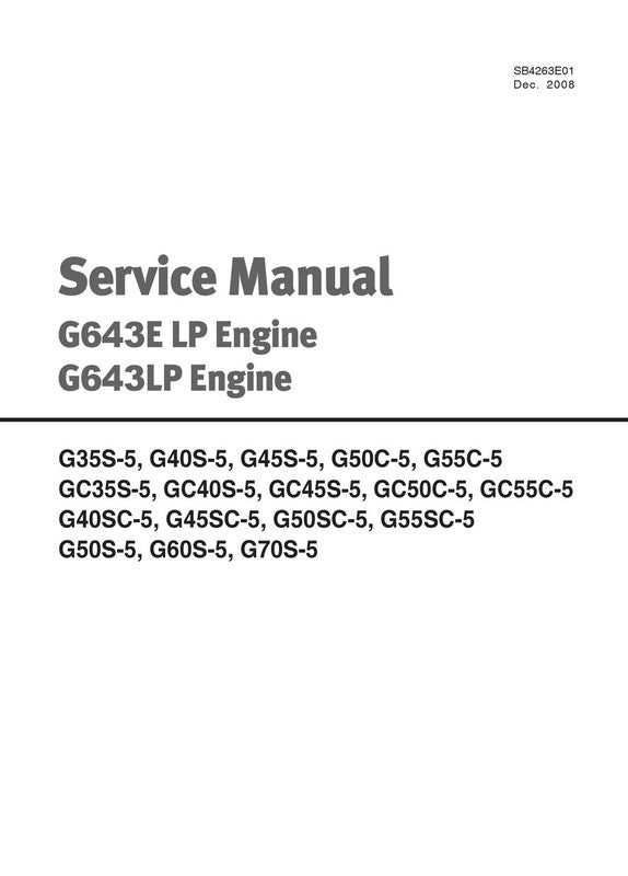 Manual De Serviço DOOSAN - G643E LP,G643LP - Motor