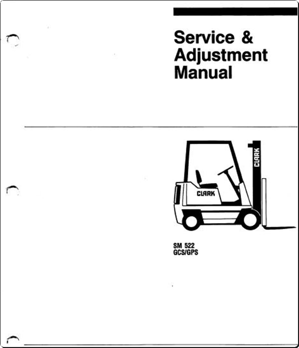Manuais De Serviço E Ajuste CLARK- SM-522 - GCS\GPS - Empilhadeira