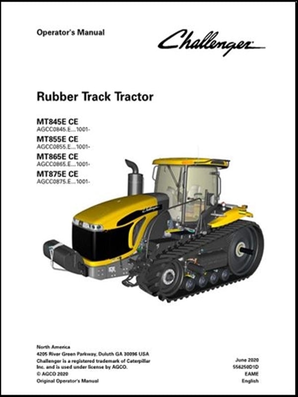 Manual do operador CHALLENGER - MT845E CE,MT855E CE,MT865E CE