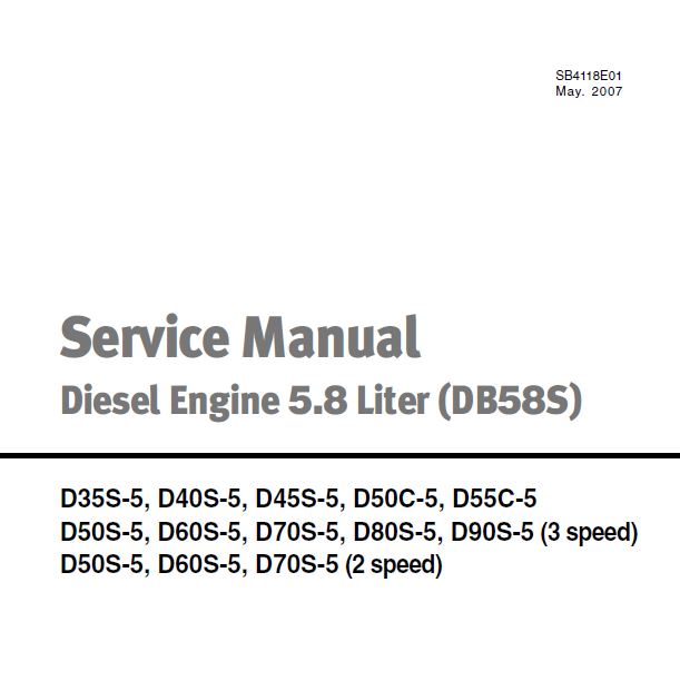 Manuais De Serviço DOOSAN - 5.8 TIER (DB58S) - Motor Diesel