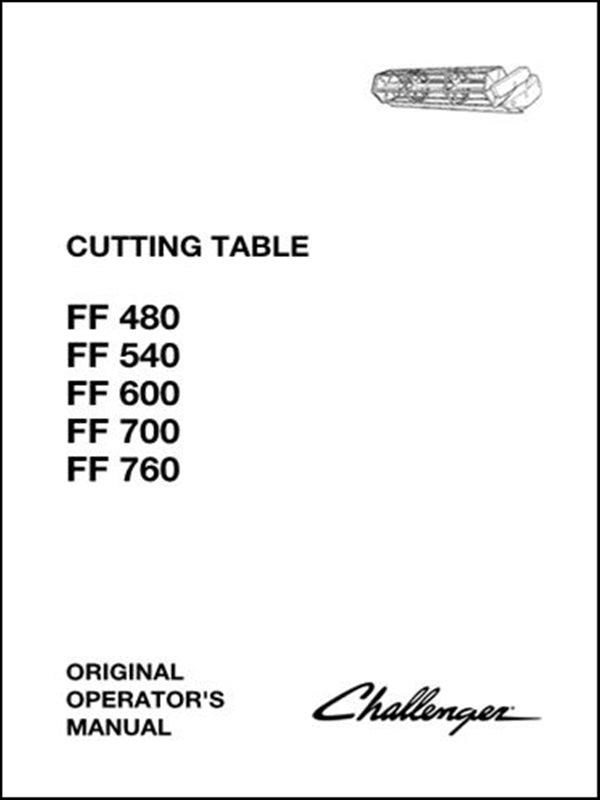 Operator Manual CHALLENGER - Cutting Table FF480,FF540 - Colhetadeira