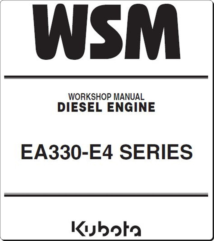 Manual De Serviço KUBOTA - EA330-E4 Series - Motor Diesel