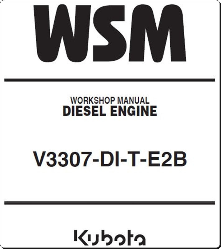 Manual De Serviço KUBOTA - V3307-DI-T-E2B - Motor Diesel