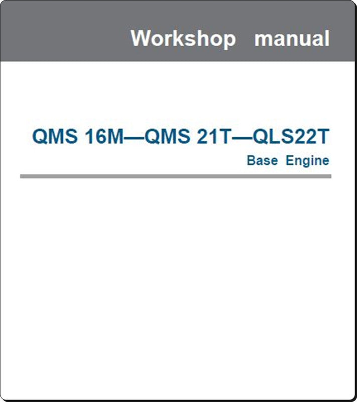 Manual De Serviço KUBOTA - QMS 16M—QMS 21T—QLS22T - Motor Basico