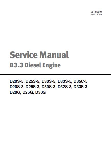 Manual De Serviço DOOSAN - B3.3 - Motor Diesel