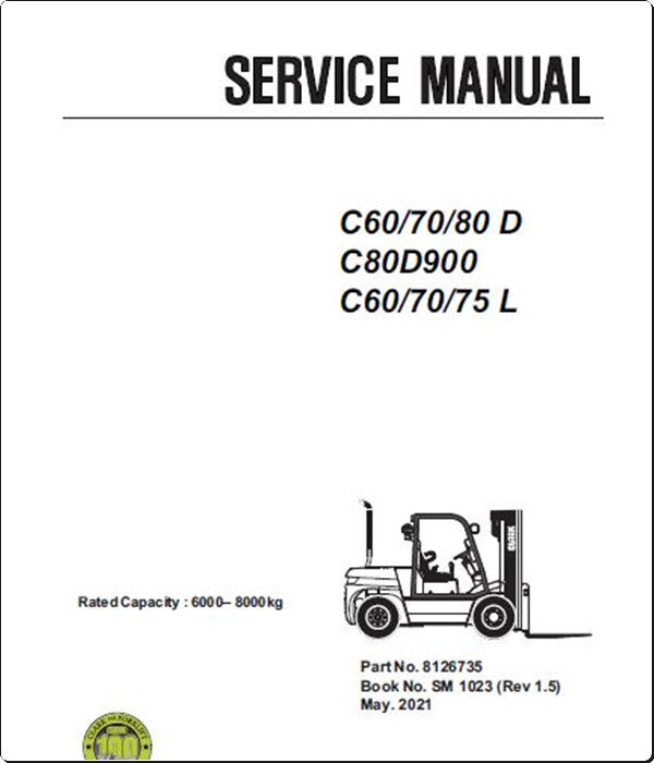 Manuais De Serviço CLARK - C60\70\80 D - C80D900 - Empilhadeira