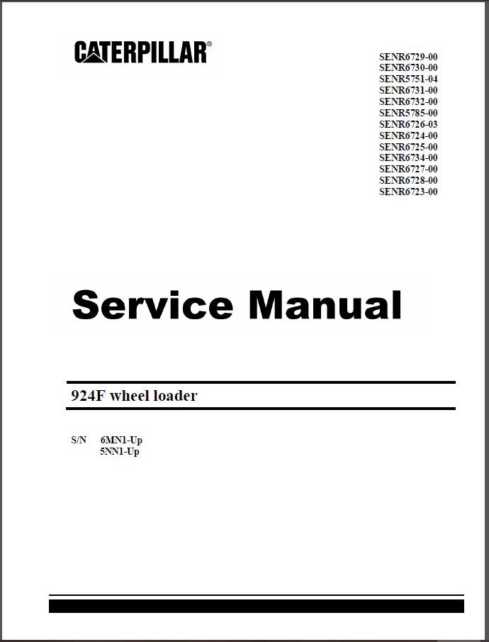 Manual de Servico pa Carregadeira Completo Caterpillar 924F - (Ingles)