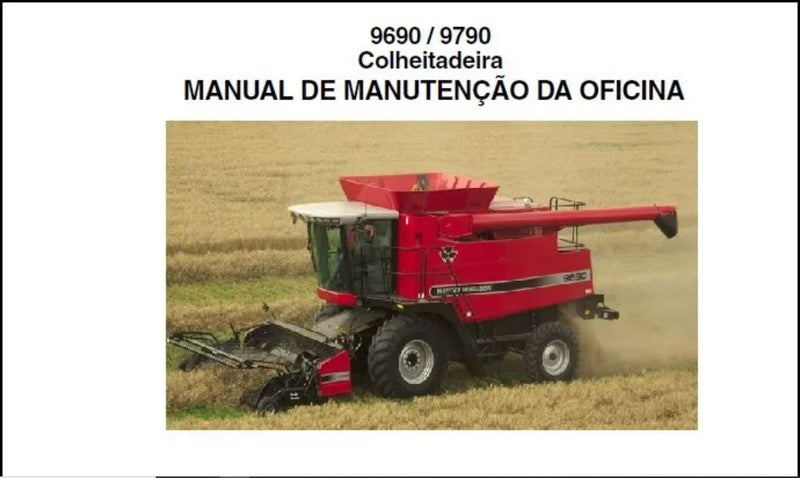 Manual De Serviço Colheitadeira Massey 9690 E 9790 - Completo Em portugues