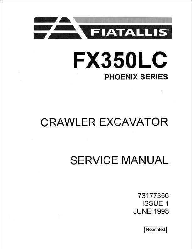 Manual De Serviço FIATALLIS - FX350LC - Escavadeira - INGLES