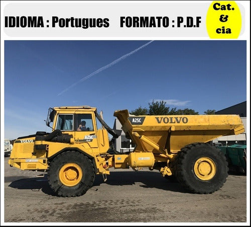 Catálogo de peças do caminhão articulado Volvo A25 4x4 – PDF completo em português com diagramas e identificação de componentes