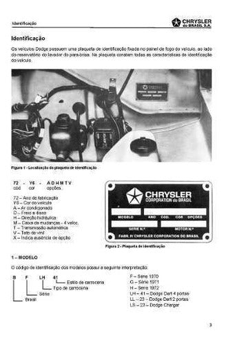 Manual Reparações Mecânica Dodge Chrysler Modelos 1972