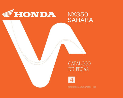 Catálogo De Peças Honda Nx350 Sahara (1991 A 1999) -
