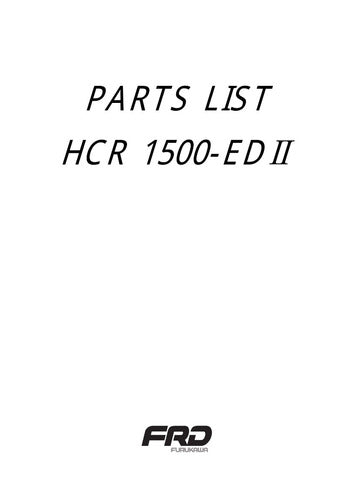 Catálogo De Peças Frd Furukawa Hrc 1500-ed Ii -