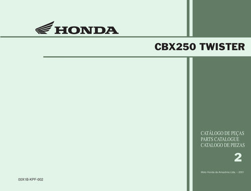 Cbx 250 Twister - Catalogo De Peças Honda -