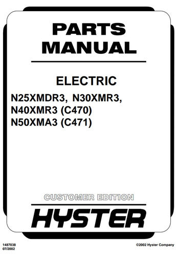 Manual Pecas Pantografica Hyster N25/3/40/50xma3 ** 216pg
