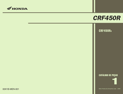Catálogo De Peças Honda Crf450r 2009 -