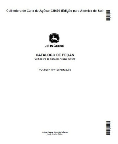 Catálogo De Peças John Deere Colhedora De Cana Ch670