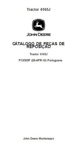 Catálogo De Peças John Deere 6165j Trator