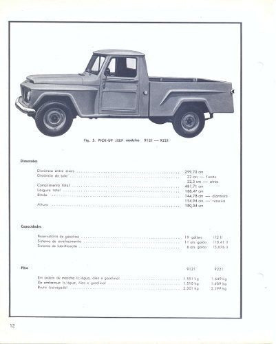 Manual Reparações Mecânica Serviço Jeep Willys Overland