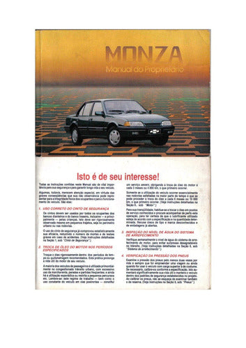 Manual Do Proprietário Monza 1991 -