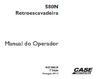 Manual Do Operador Case 580n Retroescavadeira