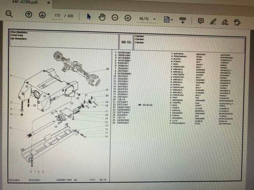 Catálogo Peças Trator Massey Ferguson 4298