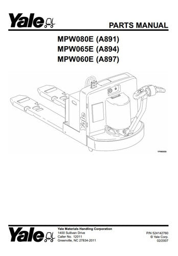 Manual Peca Yale Mpw060/065/080e (a891/a894/a897) 150pg