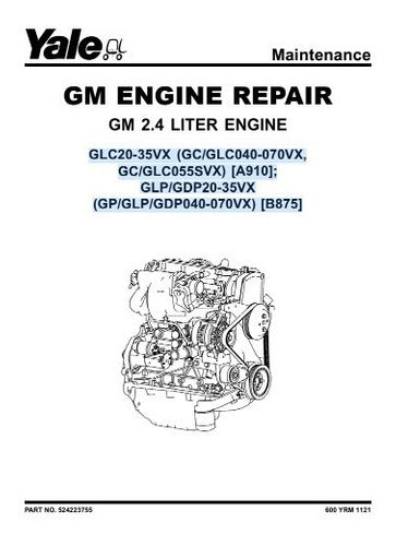 Manual Motor Gm 2.4 Reparo Empilhadeira Yale 70pg