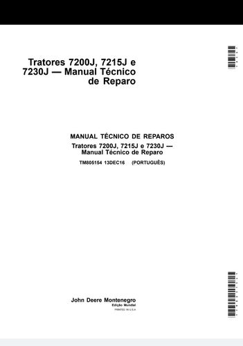 Manual Técnico Tratores John Deere 7200j 7215j 7230j