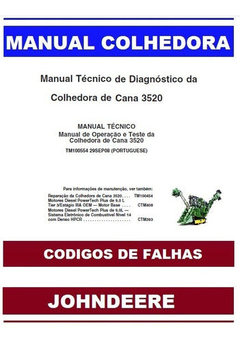 Manual Colhedora John Deere 3520 Codigos De Falhas Eletricas