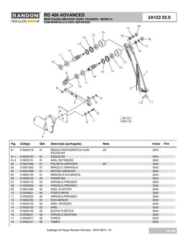 Catalogo De Peças Retroescavadeira Randon Rd406 2012 -