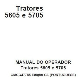 Manual Do Operador Tratores John Deere 5605 E 5705