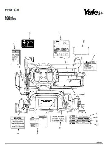 Manual Peca Empilhadeira Yale Gp/gdp/glp80-120vx(f813) Pg746