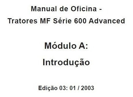 Manual De Serviço Tratores Massey 630 - 650 - 660 - 680