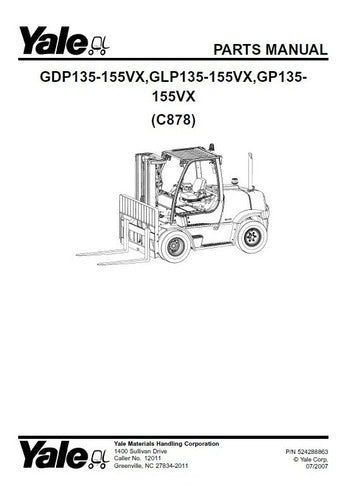 Manual Peca Empilhadeira Yale Gp/gdp/glp135-155vx(c878)pg568