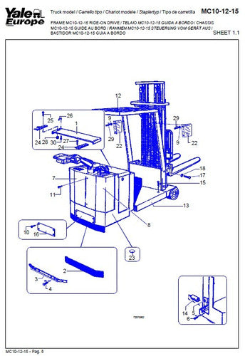 Manual de Pecas Empilhadeira Eletrica Yale Mc10/12/15 Pg118