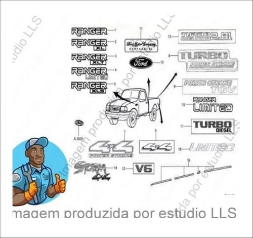 Catálogo Peças Ford Ranger Xl Xls Xlt Sport 1998 - 2012