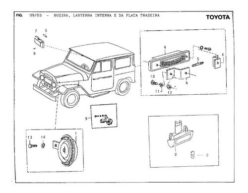 Catálogo Peças Toyota Bandeirante Ano 1965 Ate 1990