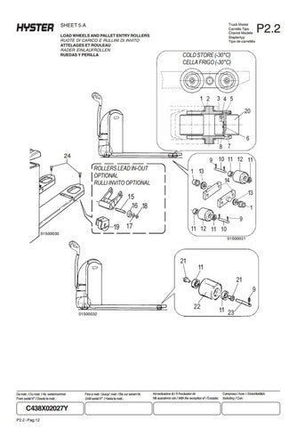 Manual Pecas Paleteira P2.2 (c438) Hyster ** Pg36