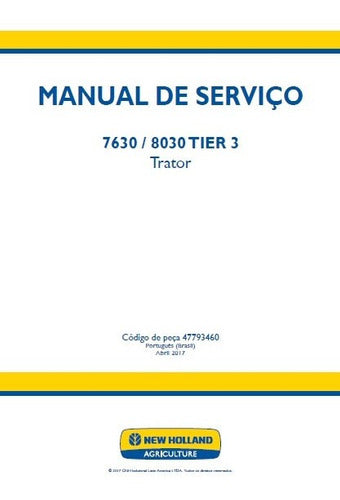 Manual De Serviços Tratores New Holland 7630 E 8030