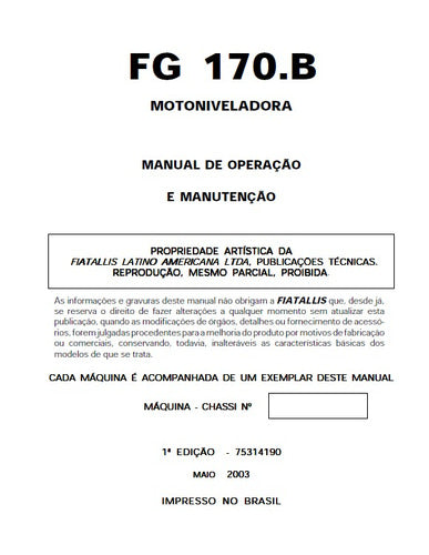 Manual De Serviço Fiatallis Fg170.b